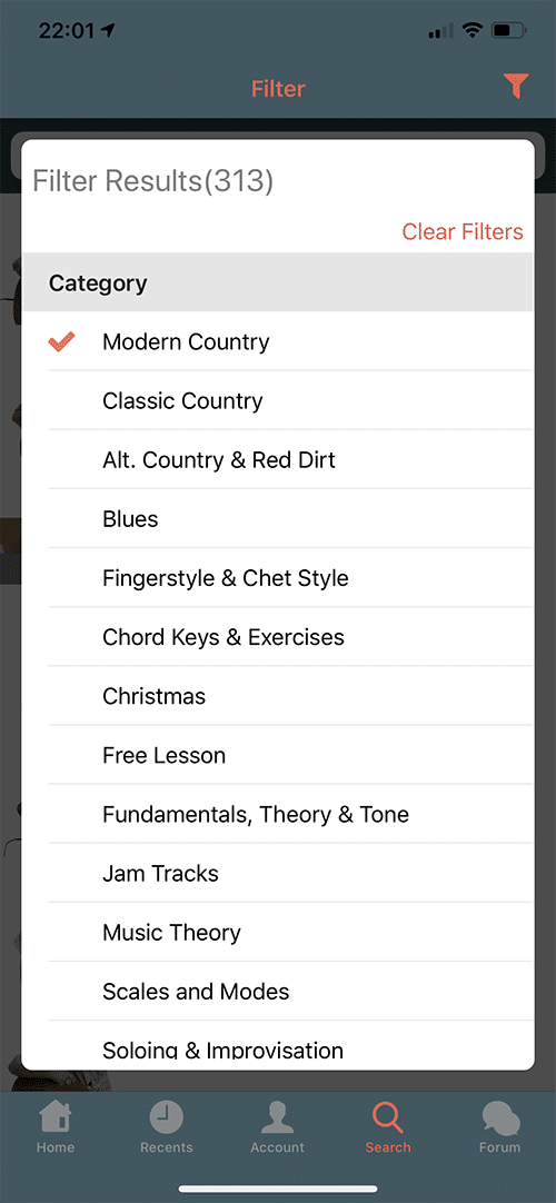 Six String Country App Screen 5