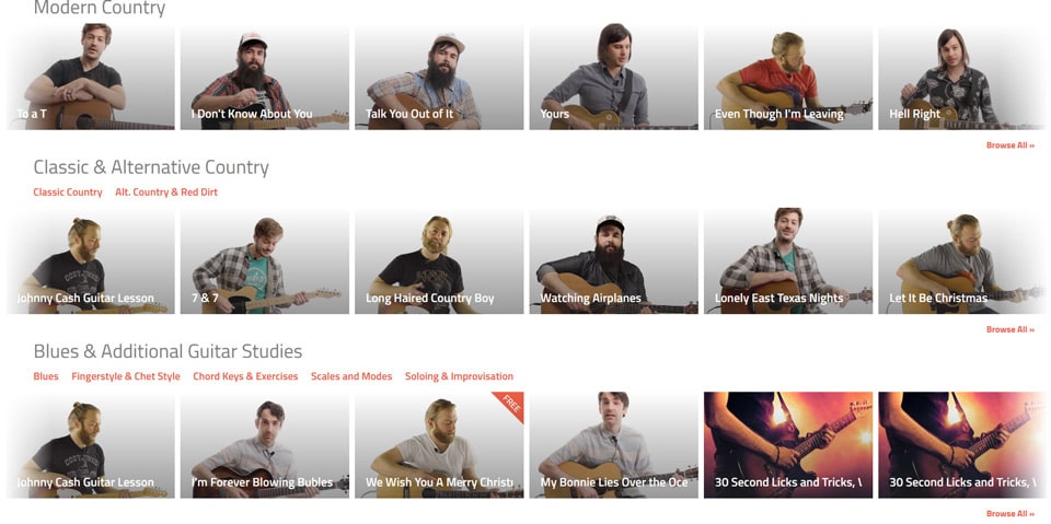 Six String Country Site Screen 1