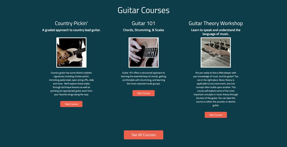 Six String Country Site Screen 3