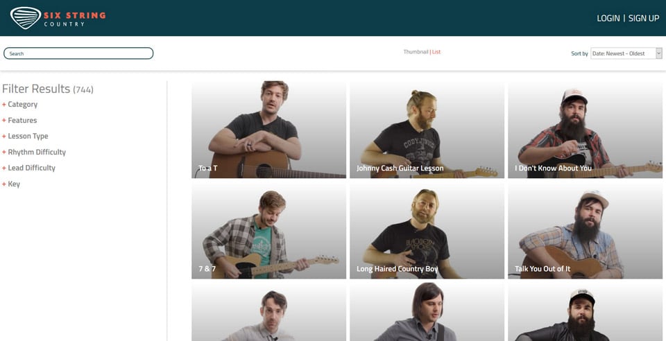 Six String Country Site Screen 2