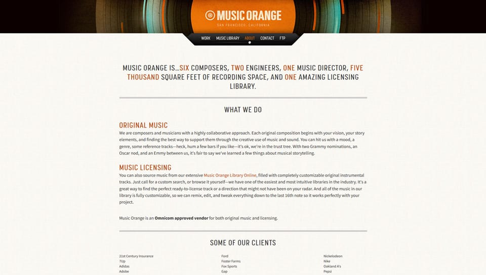 Music Orange About