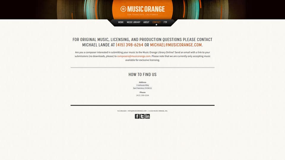 Music Orange Contact