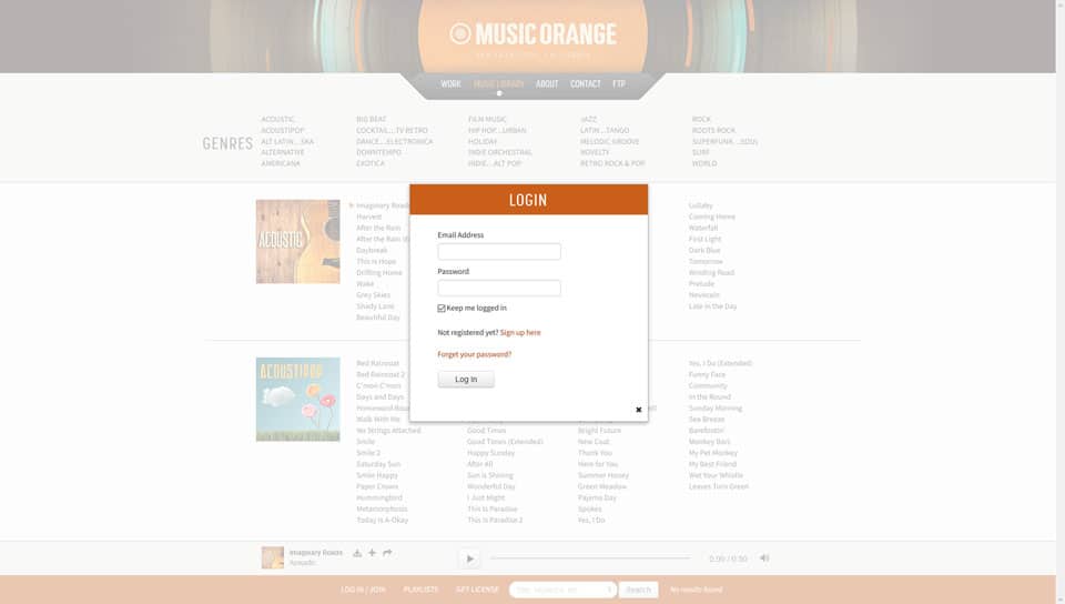Music Orange Login